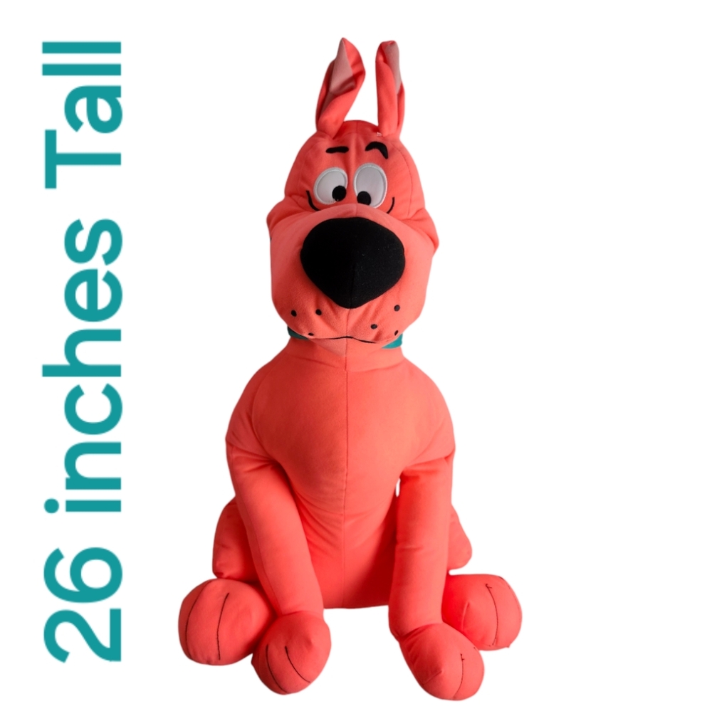 Scooby-Doo 26"Inch Large PLUSH FLORESCENT Neon PINK Toy Factory  New Tags Off